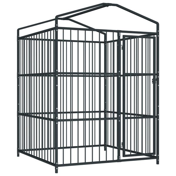 vidaXL Κλουβί Σκύλου Εξωτερικού Χώρου 150 x 150 x 210 εκ. με Στέγαστρο