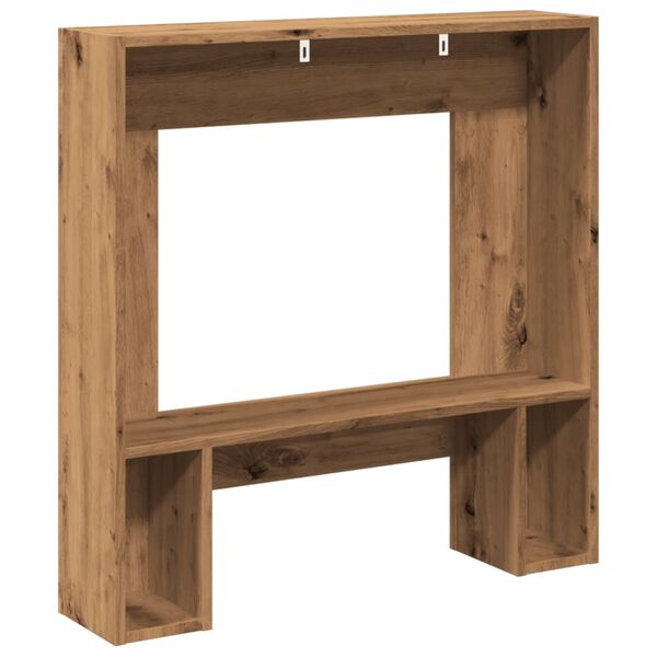 vidaXL Πλαίσιο Τζακιού Αρτισιανή Δρυς 81x18x82 εκ. από Επεξ. Ξύλο