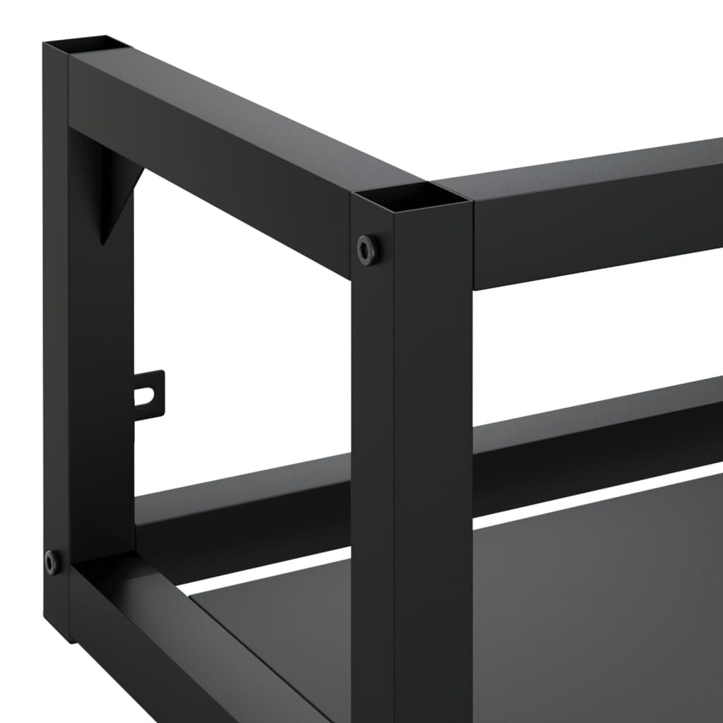 vidaXL Έπιπλο Μπάνιου Επιτοίχιο Μαύρο 40 x 38 x 31 εκ. Σιδερένιο