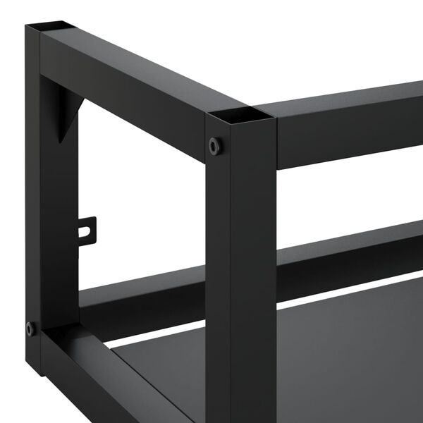 vidaXL Έπιπλο Μπάνιου Επιτοίχιο Μαύρο 40 x 38 x 31 εκ. Σιδερένιο