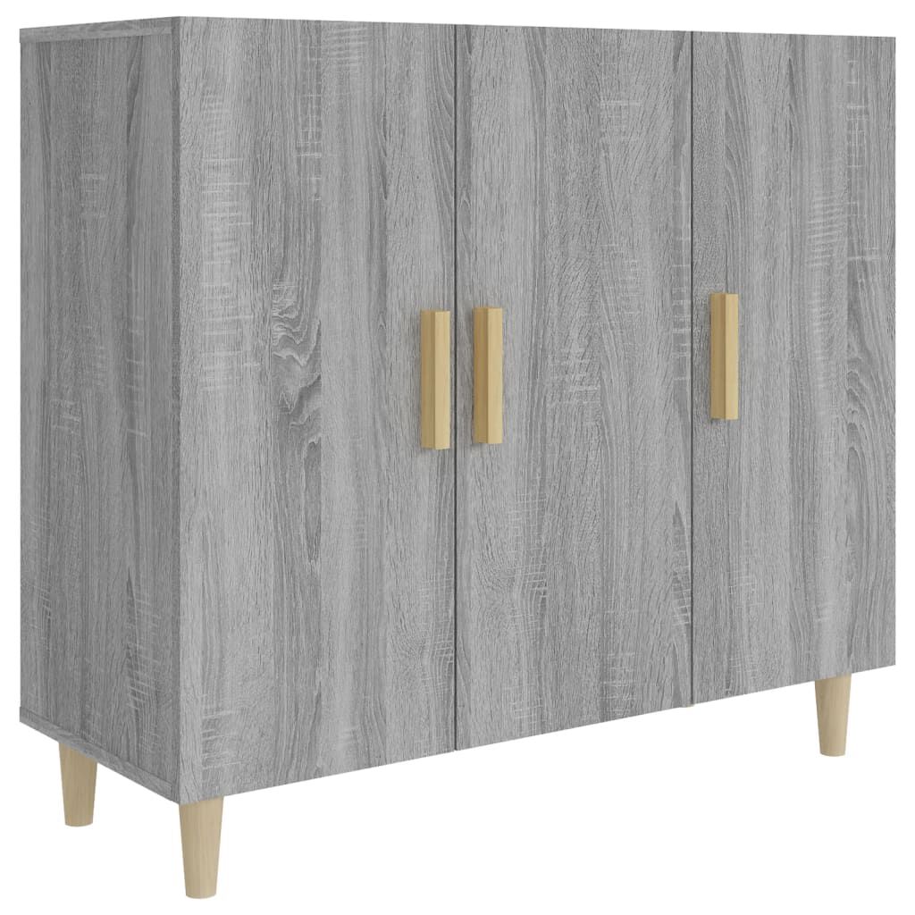 vidaXL Ντουλάπι Γκρι Sonoma 90 x 34 x 80 εκ. από Επεξεργασμένο Ξύλο