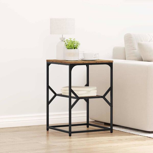 vidaXL Τραπεζάκι Πλευράς Παλαιό ξύλο 41 x 40 x 60 εκ.