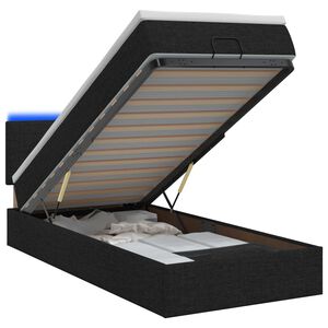 vidaXL &Kappa;&rho;&epsilon;&beta;ά&tau;&iota; Ottoman &mu;&epsilon; &Sigma;&tau;&rho;ώ&mu;&alpha; &kappa;&alpha;&iota; LED &Mu;&alpha;ύ&rho;&omicron; 80 x 200 cm Ύ&phi;&alpha;&sigma;&mu;&alpha;