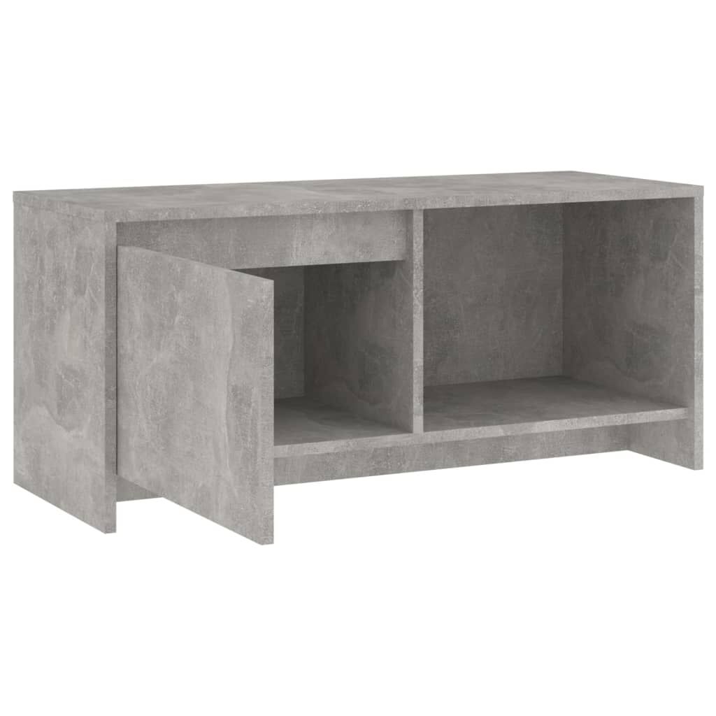 vidaXL Έπιπλο Τηλεόρασης Γκρι Σκυροδέματος 90x35x40 εκ. Επεξ. Ξύλο