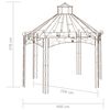 vidaXL Κιόσκι Κήπου Αντικέ Καφέ 400 x 258 x 378 εκ. Σιδερένιο