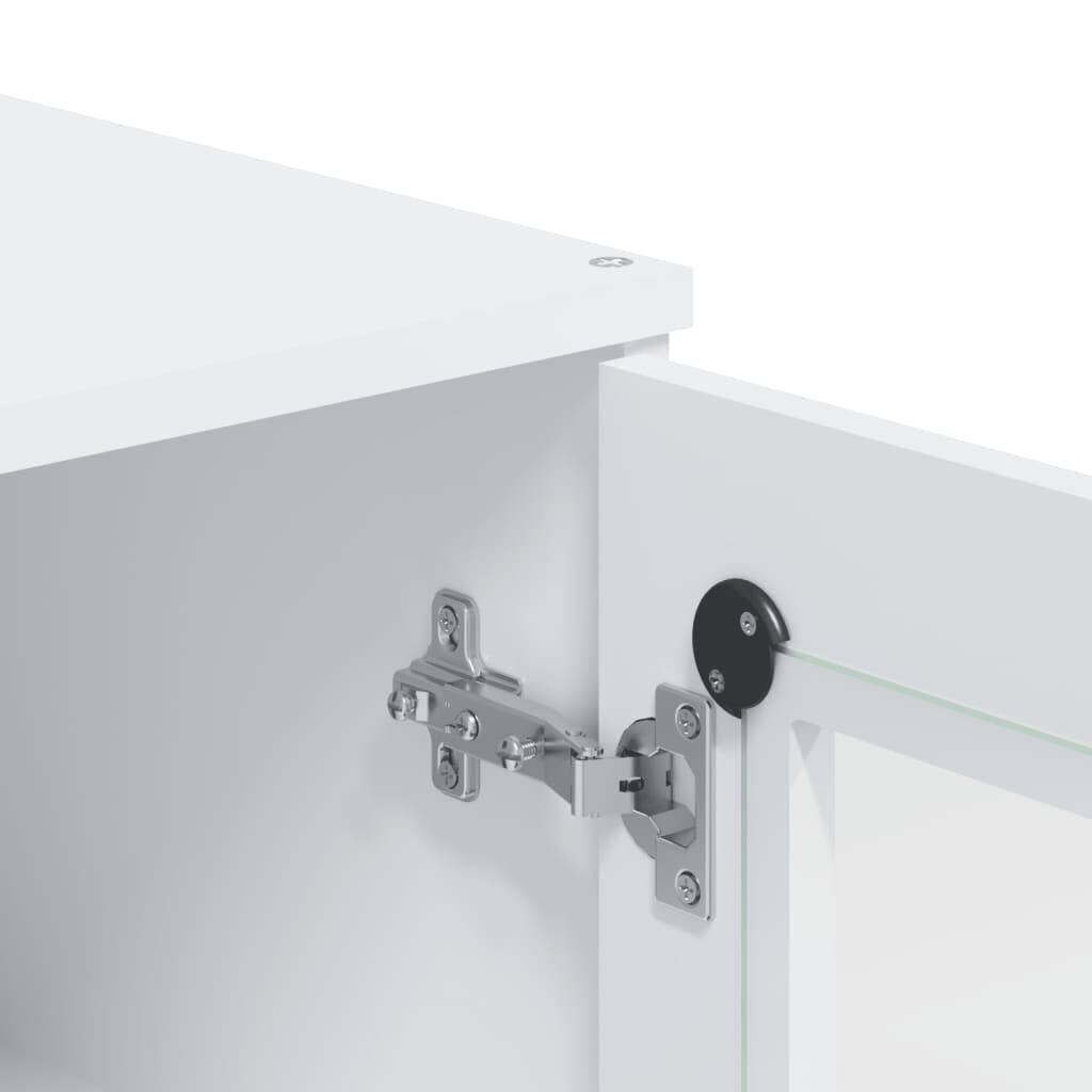 vidaXL Ντουλάπι Ψηλό VIKEN Λευκός 80x40x190 εκ. από Μασίφ Ξύλο Πεύκου