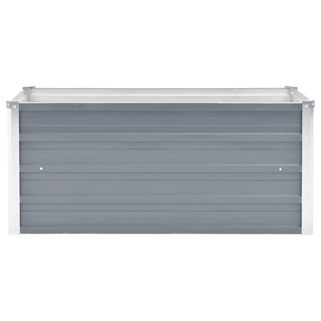 vidaXL Ζαρντινιέρα Υπερυψωμένη Γκρι 100x40x45 εκ. Γαλβανισμ. Χάλυβας