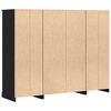 vidaXL Βιβλιοθήκη Μαύρη Οξυά 132 x 35.5 x 103.5 εκ Επεξεργασμένο ξύλο