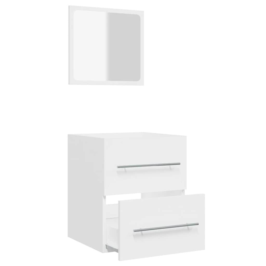 vidaXL Ντουλάπι Μπάνιου με Καθρέφτη Λευκό 41x38,5x48 εκ.