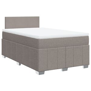 vidaXL &Kappa;&rho;&epsilon;&beta;ά&tau;&iota; Boxspring &mu;&epsilon; &Sigma;&tau;&rho;ώ&mu;&alpha; Taupe 120x190 &epsilon;&kappa;. &Upsilon;&phi;&alpha;&sigma;&mu;ά&tau;&iota;&nu;&omicron;