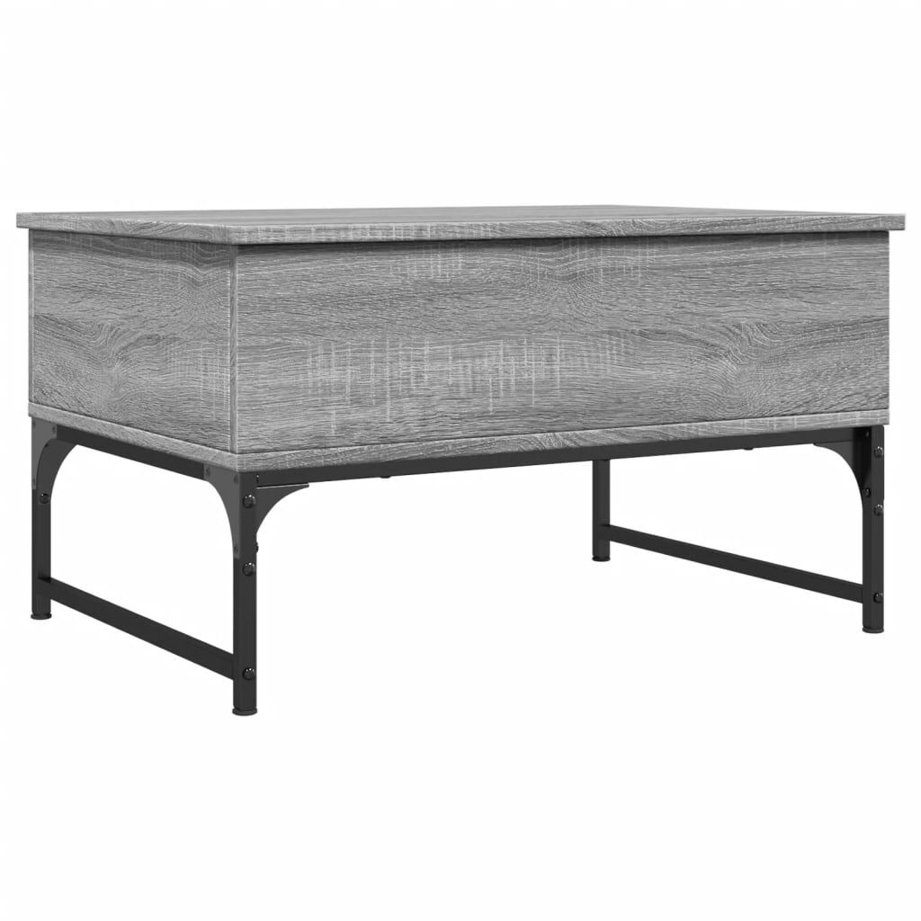 vidaXL Τραπεζάκι Σαλονιού Γκρι Sonoma 70x50x40 εκ. Επεξ. Ξύλο/Μέταλλο
