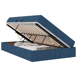 vidaXL Κρεβάτι με αποθηκευτικό χώρο και στρώμα Μπλε 120 x 200 cm