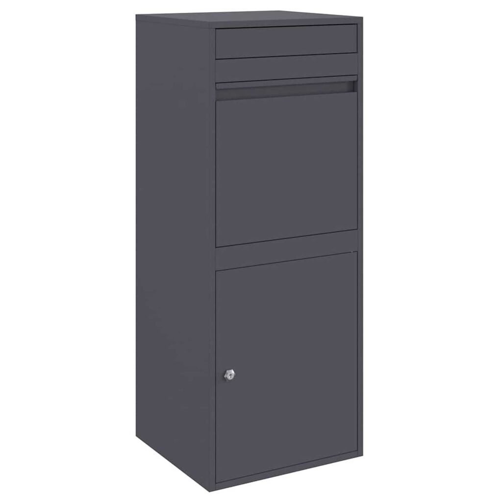 vidaXL Θυρίδα Πακέτων Ανθρακί 41 x 38 x 103 εκ Ατσάλι