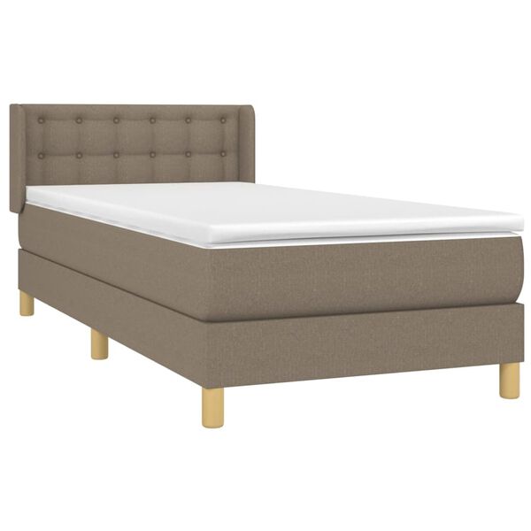 vidaXL &Kappa;&rho;&epsilon;&beta;ά&tau;&iota; Boxspring &mu;&epsilon; &Sigma;&tau;&rho;ώ&mu;&alpha; Taupe 80x200 &epsilon;&kappa;. &Upsilon;&phi;&alpha;&sigma;&mu;ά&tau;&iota;&nu;&omicron;