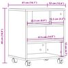 vidaXL Βάση Εκτυπωτή με Ρόδες Γκρι Σκυρ. 41 x 32 x 48 εκ.