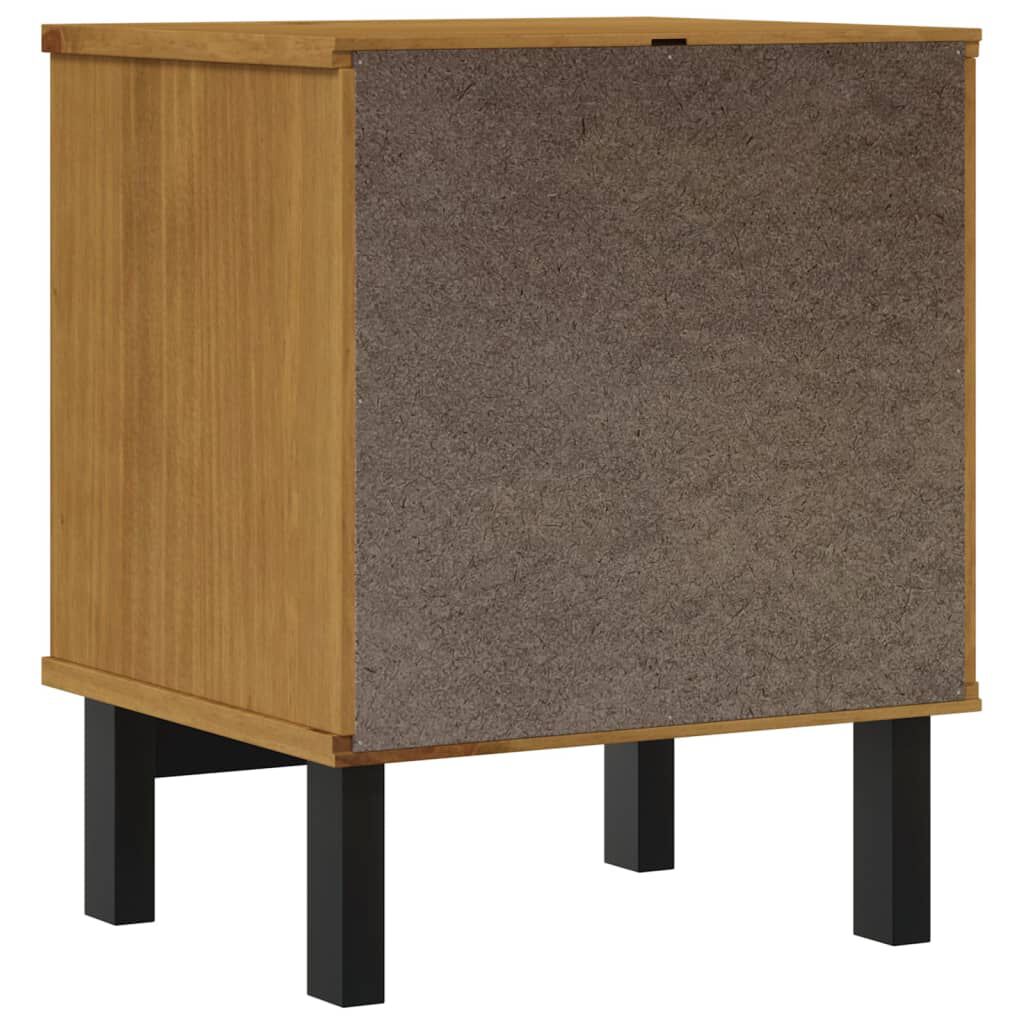 vidaXL Κομοδίνο FLAM 40 x 35 x 50 εκ. από Μασίφ Ξύλο Πεύκου