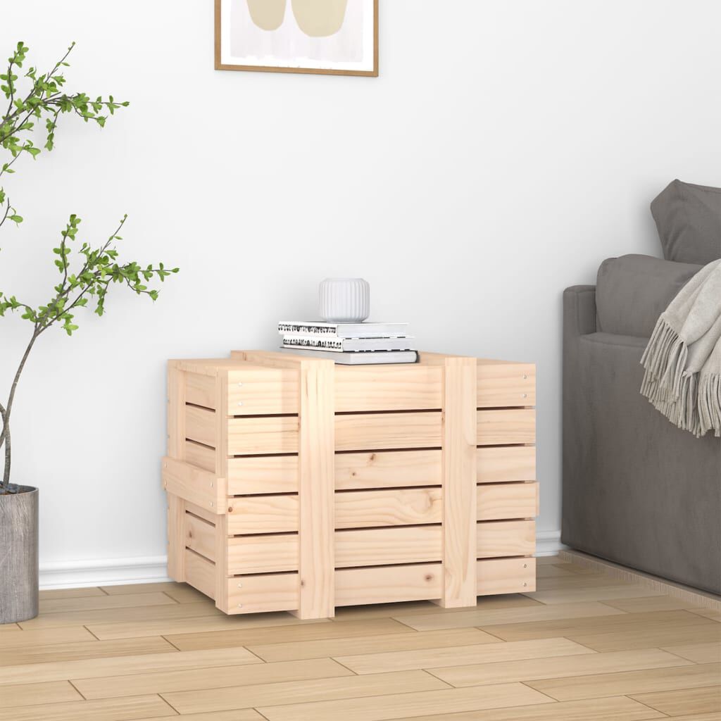 vidaXL Κουτί Αποθήκευσης 58 x 40,5 x 42 εκ. από Μασίφ Ξύλο Πεύκου