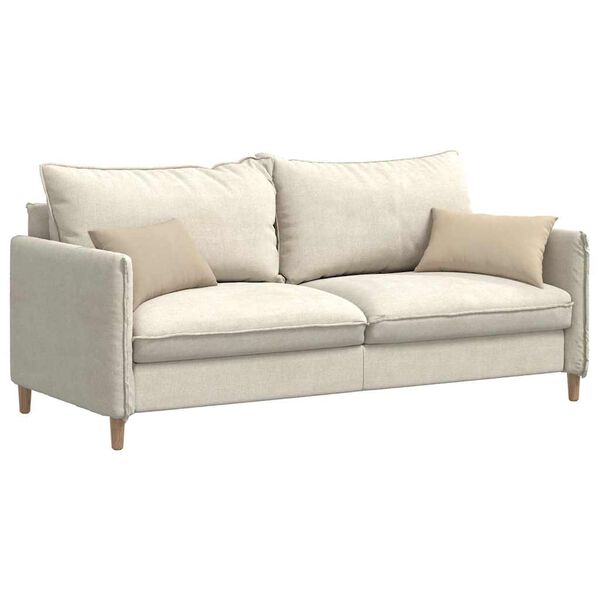 vidaXL Μαξιλάρι Καναπέ 2 pcs Κρεμ 50 x 30 cm ύφασμα