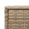 vidaXL Τραπέζι Κήπου με Γυάλινη Επιφ. Μπεζ 58x27,5x55 εκ. Συνθ. Ρατάν