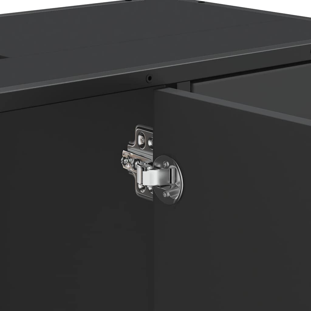 vidaXL Ντουλάπι Μπάνιου Νιπτήρα Μαύρο 80 x 33 x 60 εκ. Επεξ. Ξύλο