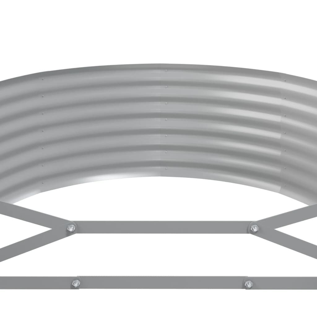 vidaXL Ζαρντινιέρα Καφέ 322x100x36 εκ. Ατσάλι με Ηλεκτρ. Βαφή Πούδρας