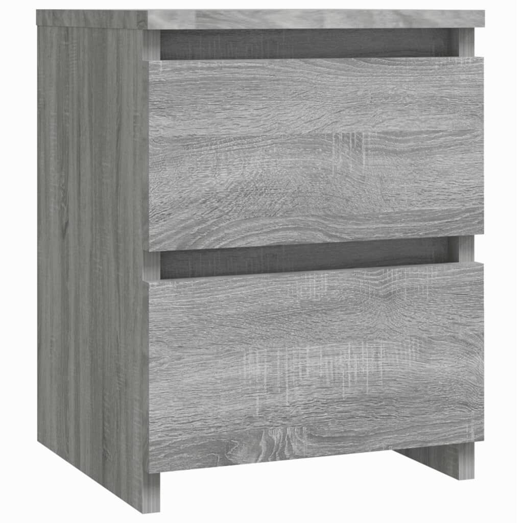 vidaXL Κομοδίνα 2 Τεμ. Γκρι Sonoma 30x30x40 εκ. από Επεξεργασμένο Ξύλο