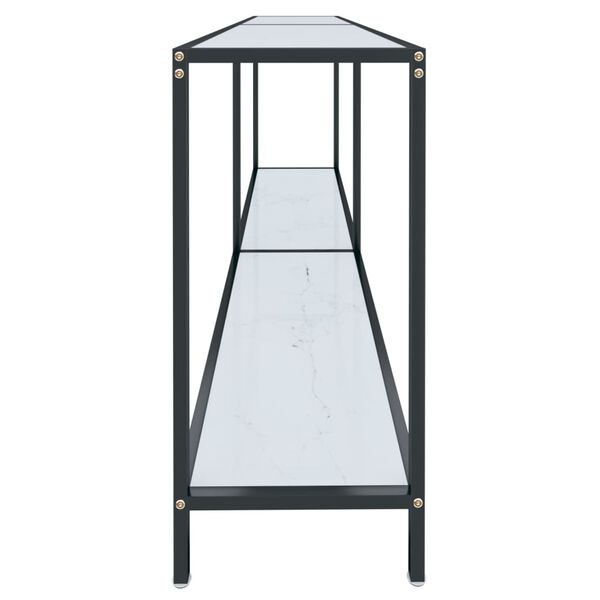 vidaXL Τραπέζι Κονσόλα Λευκό 180 x 35 x 75,5 εκ. από Ψημένο Γυαλί