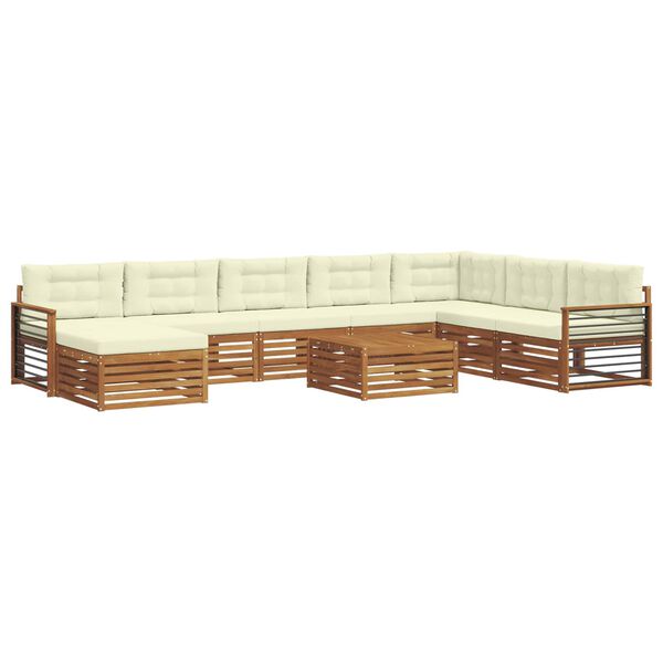 vidaXL &Sigma;&epsilon;&tau; &Kappa;&alpha;&nu;&alpha;&pi;έ 9 pcs &Phi;&upsilon;&sigma;&iota;&kappa;ό &kappa;&alpha;&iota; &Kappa;&rho;έ&mu;&alpha; &Sigma;&tau;&epsilon;&rho;&epsilon;ό &Xi;ύ&lambda;&omicron; &Alpha;&kappa;&alpha;&kappa;ί&alpha;&sigmaf;