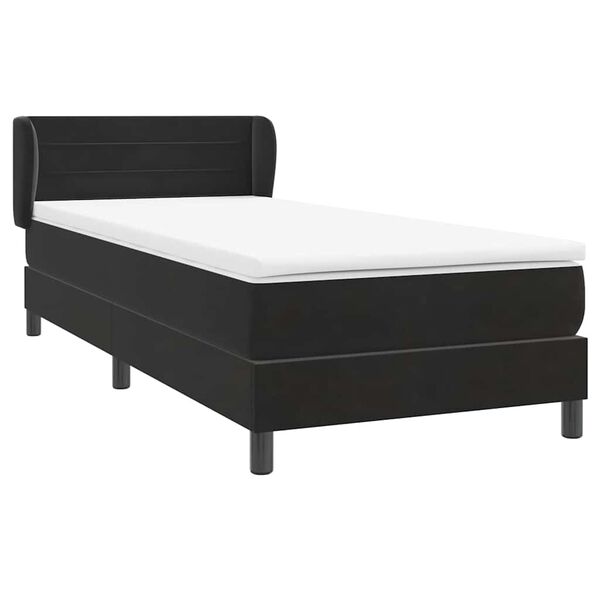 vidaXL &Kappa;&rho;&epsilon;&beta;ά&tau;&iota; Boxspring &mu;&epsilon; &Sigma;&tau;&rho;ώ&mu;&alpha; &Mu;&alpha;ύ&rho;&omicron; 90x210 &epsilon;&kappa;. &Beta;&epsilon;&lambda;&omicron;ύ&delta;&iota;&nu;&omicron;