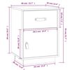 vidaXL Κομοδίνο Μαύρο40x34x55εκ. από Μασίφ Ξύλο Πεύκου