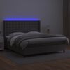 vidaXL &Kappa;&rho;&epsilon;&beta;ά&tau;&iota; Boxspring &mu;&epsilon; &Sigma;&tau;&rho;ώ&mu;&alpha; & LED &Gamma;&kappa;&rho;&iota; 180x200 &epsilon;&kappa;. &Sigma;&upsilon;&nu;&theta;. &Delta;έ&rho;&mu;&alpha;