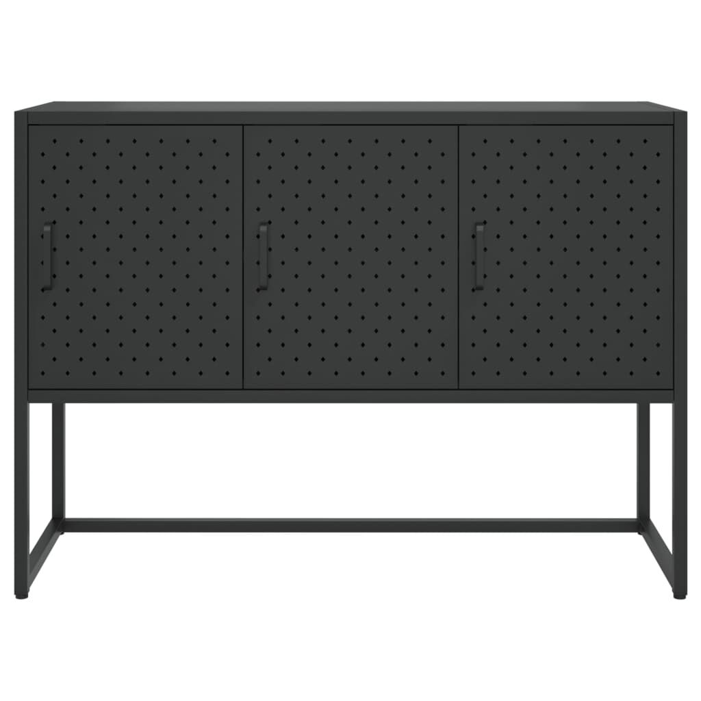 vidaXL Μπουφές Μαύρος 105 x 35 x 75 εκ. από Ατσάλι
