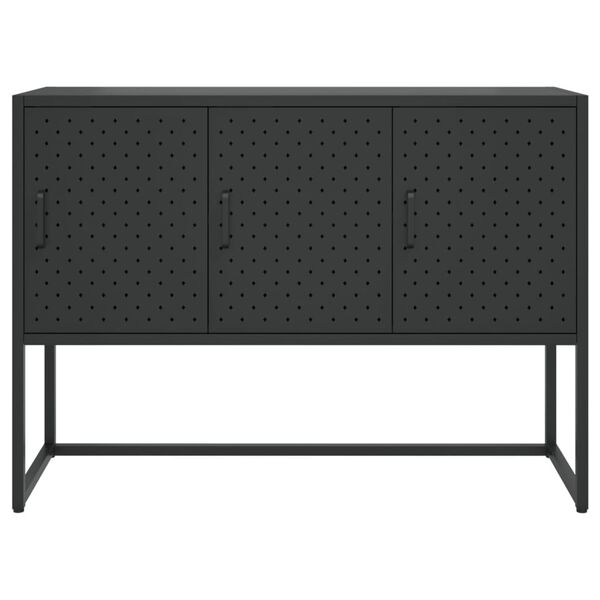 vidaXL Μπουφές Μαύρος 105 x 35 x 75 εκ. από Ατσάλι