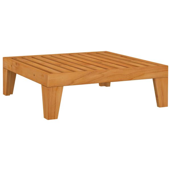 vidaXL Υποπόδιο Τμηματικό από Μασίφ Ξύλο Ακακίας με Σκούρο Γκρι Μαξιλάρι