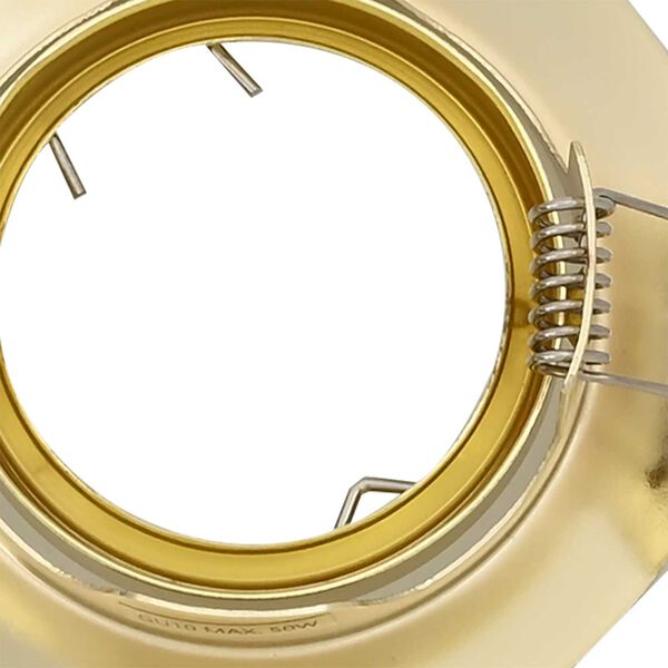 vidaXL Spotlights με προβολείς 6 pcs Χρυσό 9 x 9 εκ. Μέταλλο