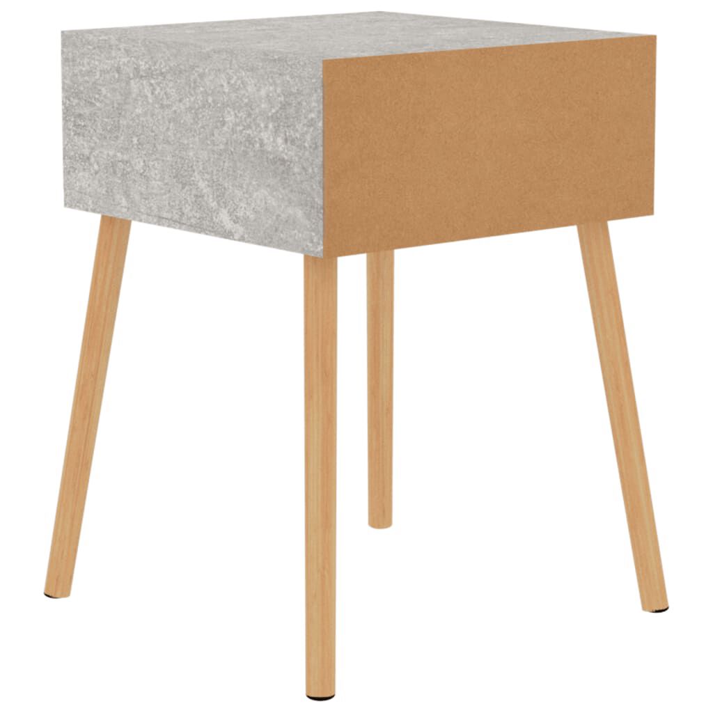 vidaXL Κομοδίνο Γκρι Σκυροδέματος 40x40x56 εκ. από Επεξεργασμένο Ξύλο