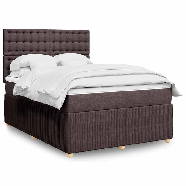 vidaXL &Kappa;&rho;&epsilon;&beta;ά&tau;&iota; Boxspring &mu;&epsilon; &Sigma;&tau;&rho;ώ&mu;&alpha; &Sigma;&kappa;&omicron;ύ&rho;&omicron; &Kappa;&alpha;&phi;έ 140x190 &epsilon;&kappa;. &Upsilon;&phi;&alpha;&sigma;&mu;ά&tau;&iota;&nu;&omicron;