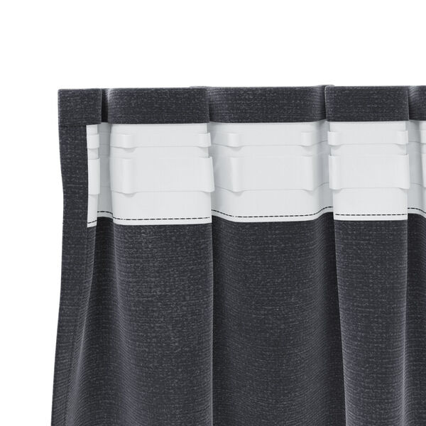 vidaXL Κουρτίνες με κουρτίνες 2 pcs Σκούρο γκρι 140 x 225 cm Βελούδο