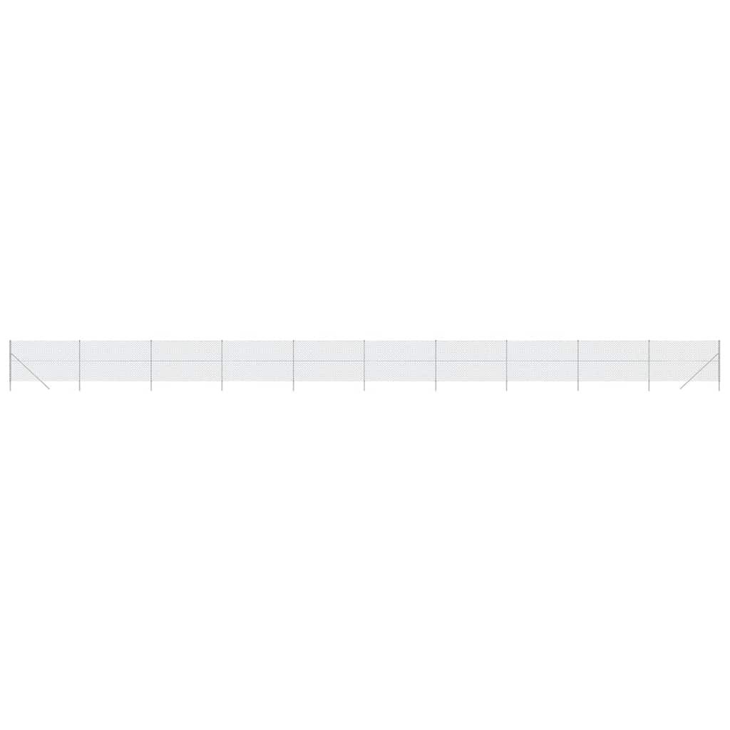 vidaXL Συρματόπλεγμα Περίφραξης Ασημί 1,6 x 25 μ. με Στύλους