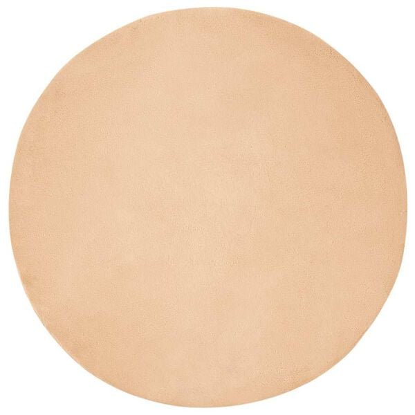 vidaXL Χαλιά Ψεύτικου Κουνελιού Taupe Ø 160 εκ. Πολυεστέρας