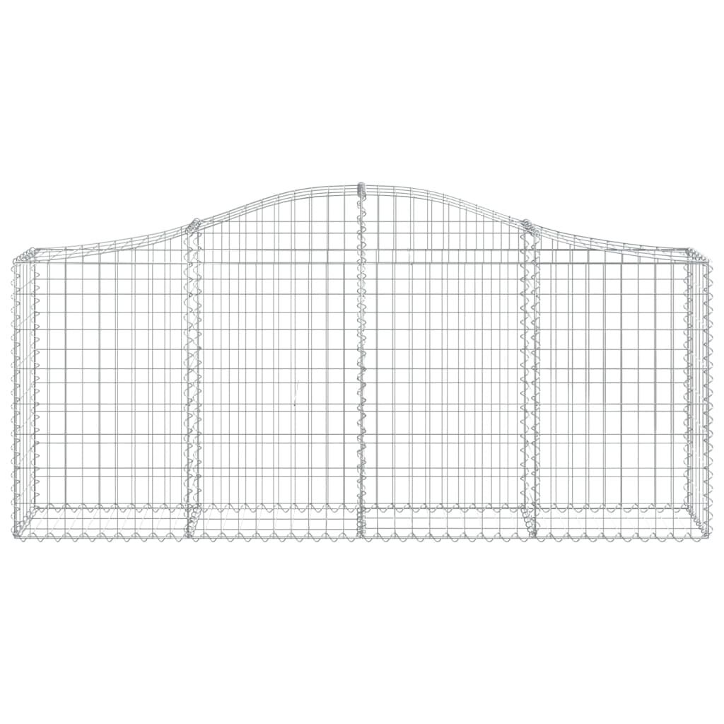 vidaXL Συρματοκιβώτιο Τοξωτό 200x30x80/100εκ. από Γαλβανισμένο Χάλυβα