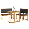 vidaXL Σετ Μπιστρό Κήπου 3 pcs Καφέ Μασίφ ξύλο ακακίας