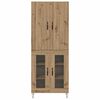 vidaXL Highboard 2 pcs Artisan Oak &Mu;&eta;&chi;&alpha;&nu;&iota;&kappa;ή &xi;&upsilon;&lambda;&epsilon;ί&alpha; &kappa;&alpha;&iota; &gamma;&upsilon;&alpha;&lambda;ί