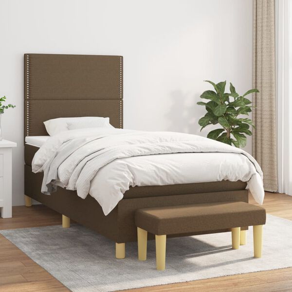 vidaXL &Kappa;&rho;&epsilon;&beta;ά&tau;&iota; Boxspring &mu;&epsilon; &Sigma;&tau;&rho;ώ&mu;&alpha; &Sigma;&kappa;&omicron;ύ&rho;&omicron; &Kappa;&alpha;&phi;έ 90x190 &epsilon;&kappa;. &Upsilon;&phi;&alpha;&sigma;&mu;ά&tau;&iota;&nu;&omicron;