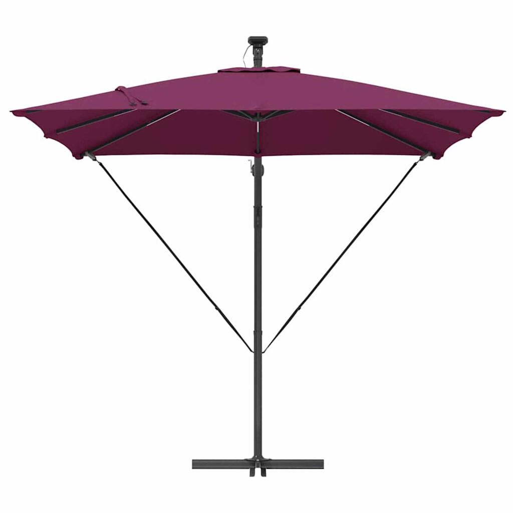 vidaXL Ομπρέλα Cantilever Banana Μπορντό 249 x 249 x 250 εκ.