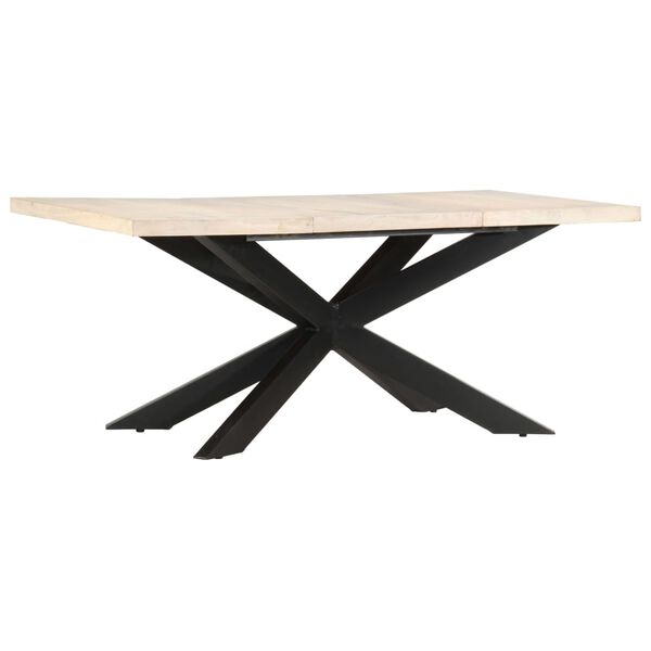 vidaXL Τραπεζαρία 180 x 90 x 76 εκ. από Μασίφ Ξεβαμμένο Ξύλο Μάνγκο
