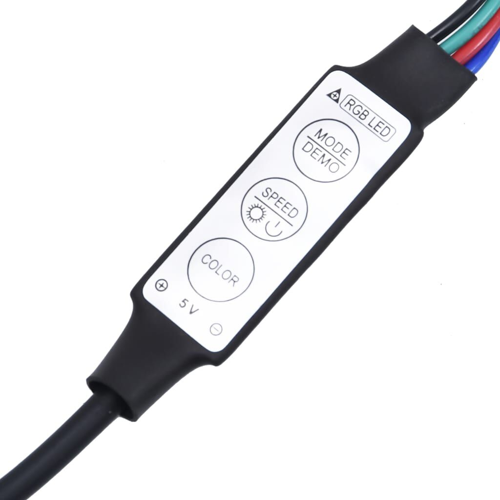vidaXL Μπουφές με Φώτα LED Λευκός 181,5 x 37 x 100 εκ.