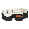 vidaXL &Sigma;&epsilon;&tau; &Kappa;&alpha;&nu;&alpha;&pi;έ &Kappa;ή&pi;&omicron;&upsilon; &mu;&epsilon; &mu;&alpha;&xi;&iota;&lambda;ά&rho;&iota; 7 pcs &Mu;&alpha;ύ&rho;&omicron; &sigma;&upsilon;&nu;&theta;&epsilon;&tau;&iota;&kappa;ό &rho;&alpha;&tau;ά&nu;