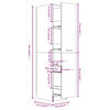 vidaXL Συρταριέρα Γενικής Χρήσης Λευκή 30 x 42,5 x 150 εκ. Επεξ. Ξύλο