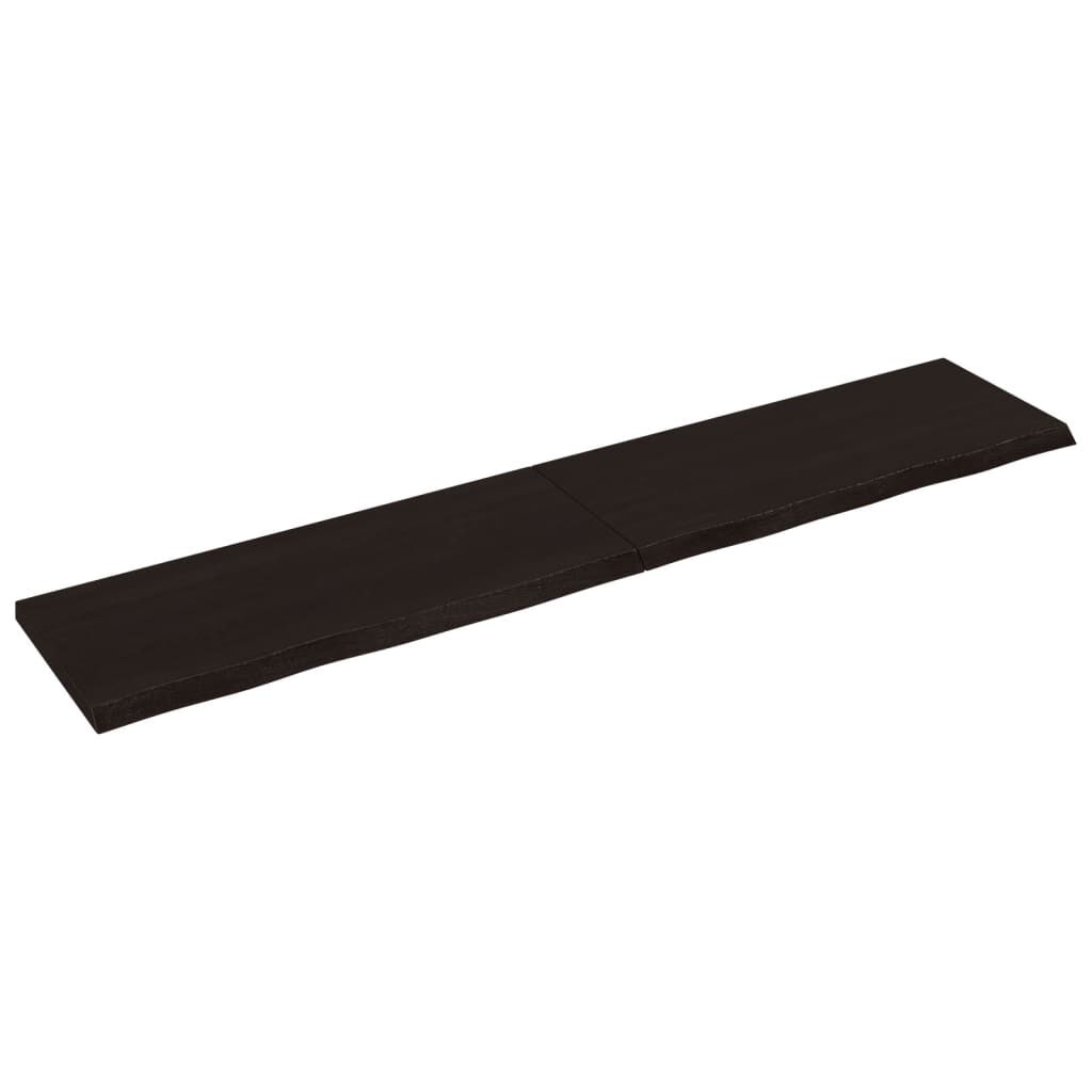 vidaXL Πάγκος Μπάνιου Σκούρο Καφέ 200x40x(2-4) εκ. Επεξεργ. Μασίφ Ξύλο